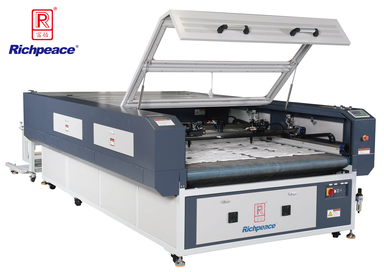 九游体育双横梁异步全自动送料激光雕刻切割机