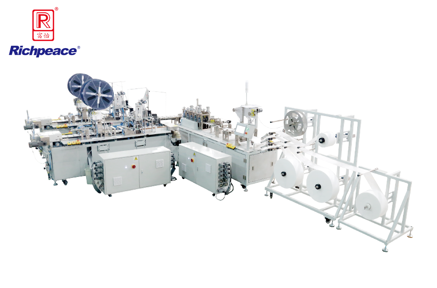 九游体育平面口罩一拖二(内耳侧面包覆) 全自动化生产线
