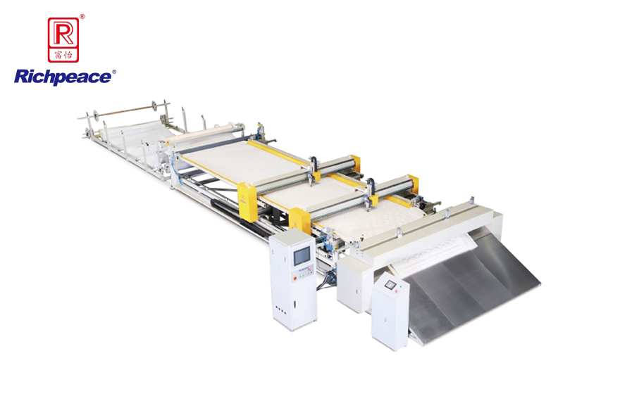 九游体育连续送料龙门式绗缝机-双鞍架(撑布带)