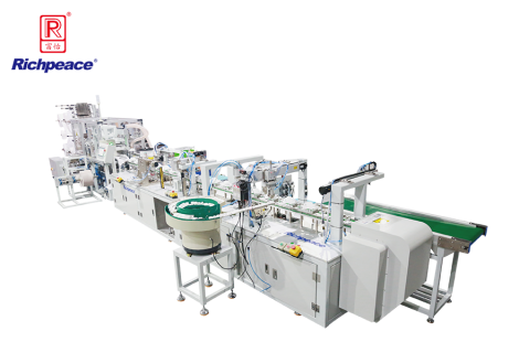 九游体育全自动罩杯口罩生产线 （外鼻夹、呼吸阀、上带卡、加海绵圈）