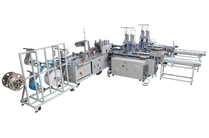 九游体育平面口罩一拖二全自动生产线