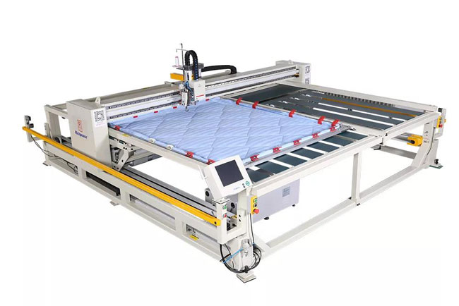 九游体育框式电脑绗缝机展机